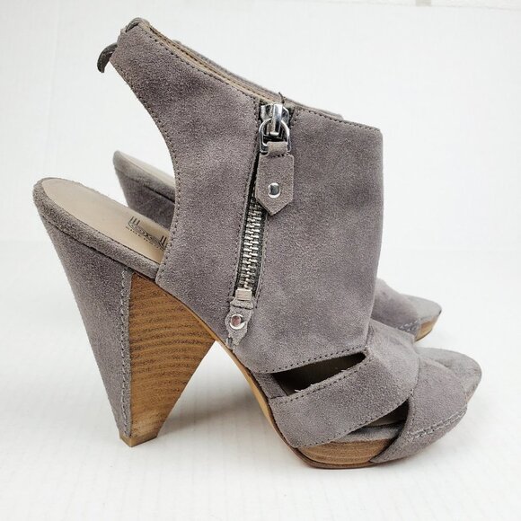 Belle Sigerson Morrison Grey Suede High Cone Heels/Pumps Size‎ 6 - Picture 1 of 7